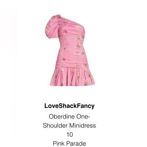 LoveShackFancy Oberdine One-Shoulder Minidress. NWT. Purchased from Saks. Size10